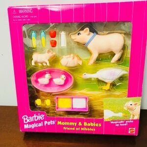 Barbie Pink and White Small Pets Toy Set